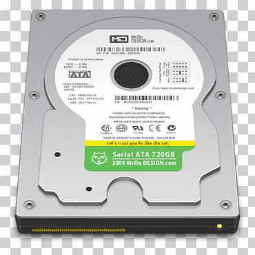 dispositivo de almacenamiento de datos dispositivo electrónico dispositivo de disco duro hardware, unidad interna de 720 gb, ata 720 gb hdd, computadora, disco duro, dispositivo electronico png