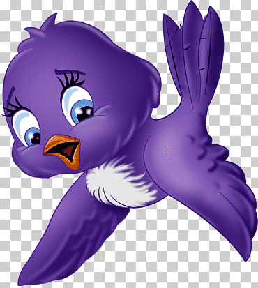 dibujos animados de aves, grillo jiminy, púrpura, mamífero marino, animales png