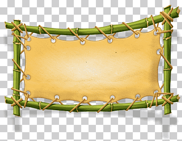 Arte de marco de bambú verde y amarillo, etiqueta de iconos de computadora, tabla de madera, diverso, hierba, pegatina png