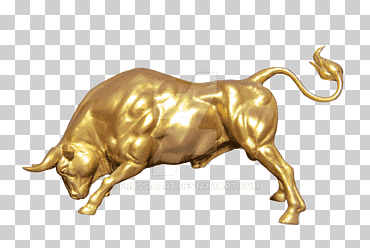 buey toro toro bronce, enlace dorado, animales, oro, animal terrestre png