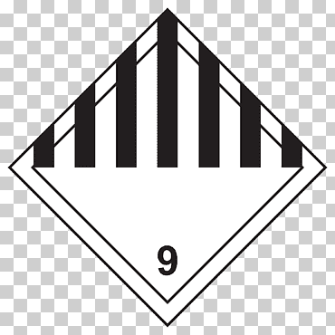 Hazmat clase 9 artículos peligrosos diversos placard Hazmat clase 2 transporte de gases, peligroso, diverso, ángulo, etiqueta png