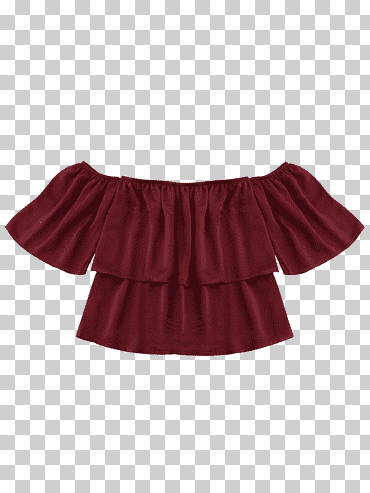 blusa con volantes en los hombros, zapatos de vestir en rojo vino para mujer, vino tinto, blusa, manga png