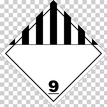 materiales peligrosos diversos carteles de transporte de carteles de la clase 9, diverso, ángulo, blanco png
