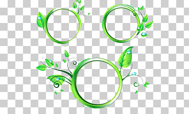 Verde euclidiano, hojas verdes, borde circular., frontera, modelo, cuadro png