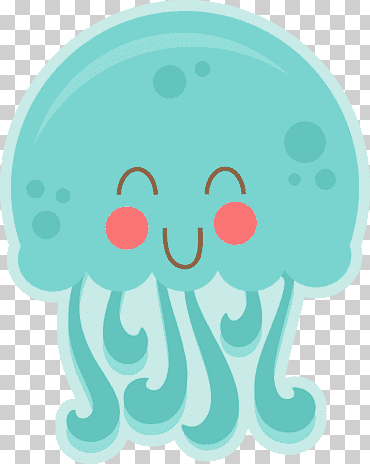 árbol verde, medusas marinas animales acuáticos, lindo, fondo de pantalla de la computadora, pegatina, Oceano png