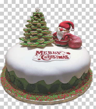 mazapán pastel de santa claus decorar torta árbol de navidad, pasteles de navidad, decoración de pasteles, Decoración navideña, Fruta png
