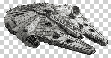 star wars halcón milenario, nave espacial, transporte, astronave, estrella png