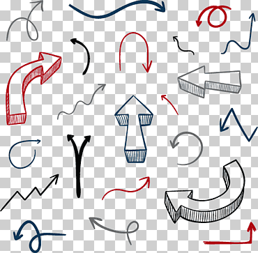 signos de flecha de varios colores, flechas, flechas dibujadas a mano, ángulo, texto, mano png