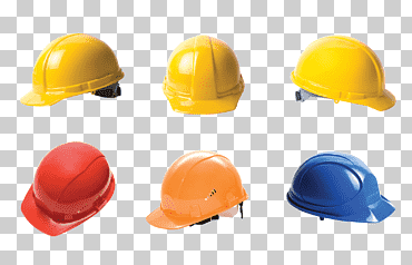 cascos, cascos, gorros, equipo de protección personal, construcción, sombrero, Servicio, naranja png