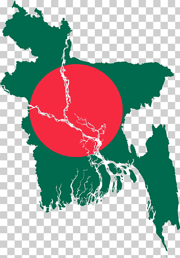 Ilustración de mapa verde y rojo, bandera de mapa de Bangladesh, minar, hoja, mundo, mapa vectorial png