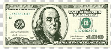 100 u.s. Billete de dólar, elementos decorativos de billetes., modelo, etiqueta, pegatina png