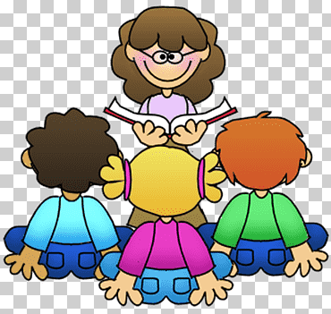 profesor y tres alumnos, profesor de lectura guiada alumno, om, niño, leyendo, niñito png