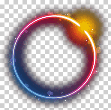 círculo 7 logo arco iris, arco iris círculo estrella eclipse, redondo naranja, rosa y amarillo, púrpura, estrellas, marco de círculo png