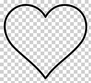 Ilustración de corazón, patrón de área de corazón blanco y negro, contorno oval s, amor, blanco, texto png