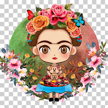 vestido de mujer que sostiene la ilustración de juguete de peluche, mexico camiseta dibujo viva la vida, sandías, frida kalo, arreglos florales, flor, mexicanos png