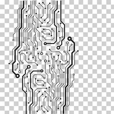 Ilustración de líneas de cable negro, circuito integrado de circuito impreso circuito electrónico, líneas de chip, ángulo, electrónica, texto png