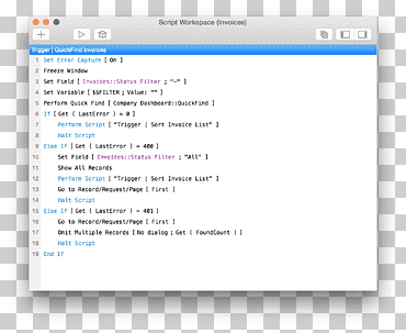 filemaker pro filemaker script programa de computadora página de lenguaje de scripting, diverso, texto, computadora png