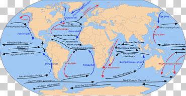 Corriente oceánica Cromwell Corriente del golfo Corriente del mapa Corriente ecuatorial, mapa, mundo, tierra, mapa png