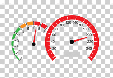 Velocímetro rojo y verde, indicador de tacómetro del velocímetro del coche, velocímetro, ángulo, Reino libre, tablero png
