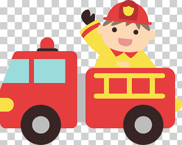 bombero bombero, bombero, alarma de incendios, dibujos animados, vehículo png