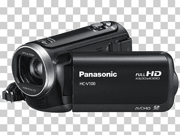 cámaras de video panasonic hc-v100 panasonic hm-ta2, cámara, lente, lente de la cámara, camara de video png