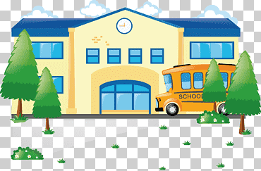 educación escolar, escuela plana, edificio, clase, Suministros escolares png