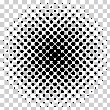 círculo de semitono, punto, fotografía, simetría, monocromo png