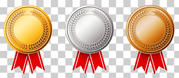 2016 olimpiadas de verano medalla de oro olímpica de invierno de 2010 medalla de plata, conjunto de rosetas de oro y plata y cobre, tres ilustraciones de medalla, cinta, medalla, oro png