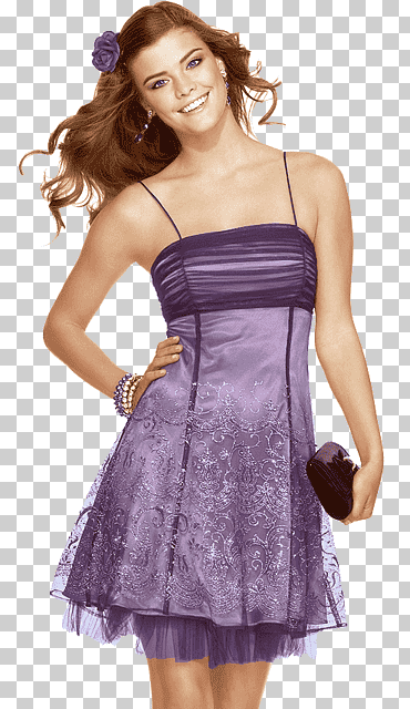 mujer llevando bolso negro mientras sonríe, vestido morado de nina agdal, famosos, gente, nina agdal png