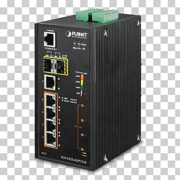 industrial modbus l2 + 4 puertos gigabit ultra poe gestionado din-rail ethernet switch igs-5225-4up1t2s a través de ethernet switch de red gigabit ethernet, diverso, Red de computadoras, electrónica png