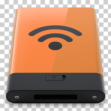 wifi de bolsillo naranja y negro, dispositivo electrónico dispositivo electrónico multimedia accesorio, aeropuerto naranja b, artilugio, electrónica, naranja png