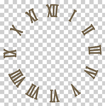 números romanos de reloj, cara del reloj números romanos sistema numeral reloj digital, reloj digital, ángulo, blanco, marrón png