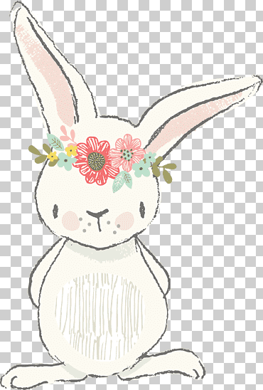 Kawaii 1, personaje de conejo blanco png