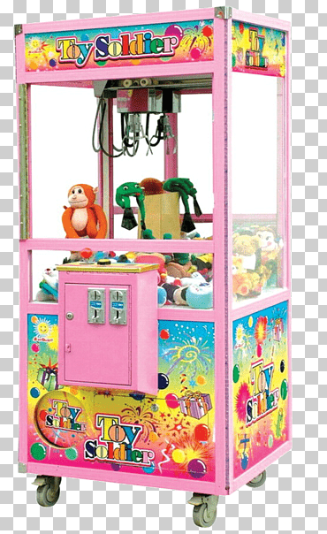 garra de la grúa del juego de arcada de la grúa, máquina de moneda automática del mono de la felpa, juego, niño, moneda de oro png