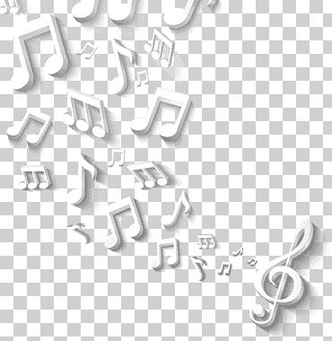 icono de nota musical, notación musical exquisita estereoscópica 3d, ilustraciones de notas musicales, blanco, Gráficos 3d por computadora, texto png