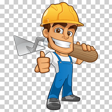 un hombre cargando herramientas, casco amarillo, herramienta de hombro, trabajador de dibujos animados png