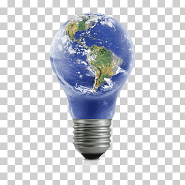 bombilla incandescente globo terráqueo lámpara, luz, globo, lámpara, Lámpara led png