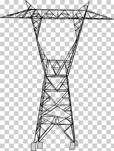 Torre de transmisión de dibujo transmisión de energía eléctrica línea aérea de alto voltaje, alto voltaje, ángulo, rectángulo, triángulo png