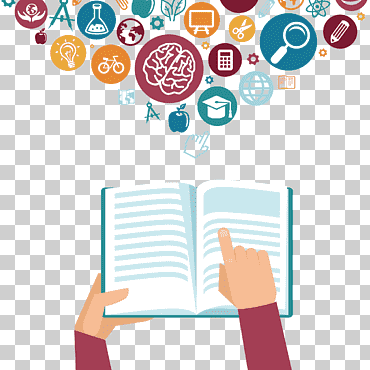 Persona que tiene el libro del conocimiento, el ícono del recurso euclidiano, la educación creativa plana, texto, mano, gente png