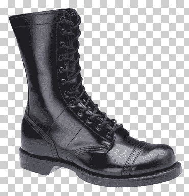 bota de cuero bota de combate, botas, cremallera, calidad, negro png