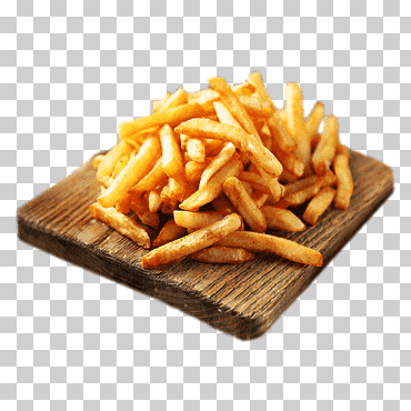 Papas a la francesa, ala de búfalo, pollo frito crujiente, tocino, papas fritas., comida, receta, queso png