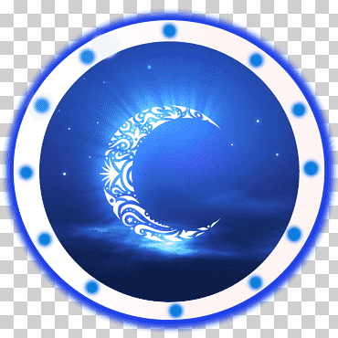 Ilustración digital de la luna en blanco, kaaba quran ramadan god in islam musulmán, ramadan kareem, luna creciente, vacaciones, mezquita, azul eléctrico png