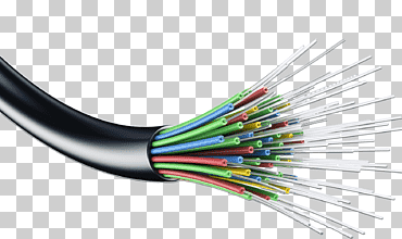 cables de red fibra óptica cable óptico, cable de internet, Red de computadoras, cable, Multiplexación por División de Longitud de Onda png
