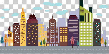 rascacielos, edificio de la ciudad, ilustración de edificios de gran altura, edificio, ciudad, rascacielos png