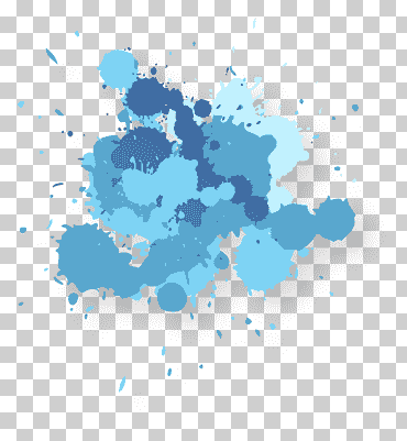 salpicaduras de tonos de pinturas azules, pintura a tinta pintura ilustrador de adobe, manchas abstractas de agua azul, pintura de acuarela, azul, tinta png