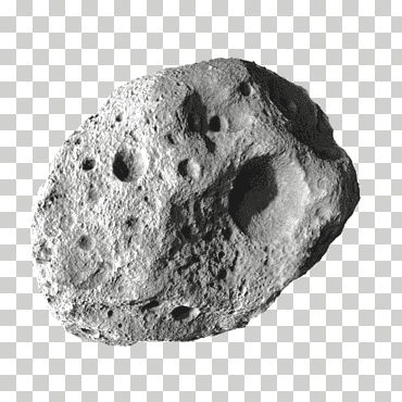 asteroides y meteoroides meteorito roca, asteroide, monocromo, sistema solar, objeto astronomico png