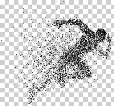 Black Running Man dot artwork, entrenamiento deportivo running sprint, running man, diverso, texto, gente png