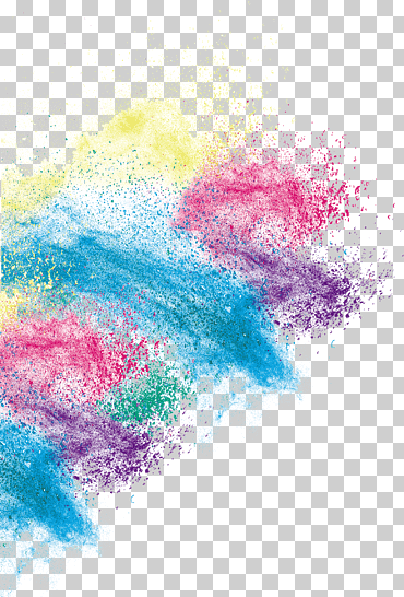 Impresión de inyección de tinta, efecto de polvo de arte en color creativo, pintura abstracta azul, roja y amarilla, pintura de acuarela, textura, tinta png