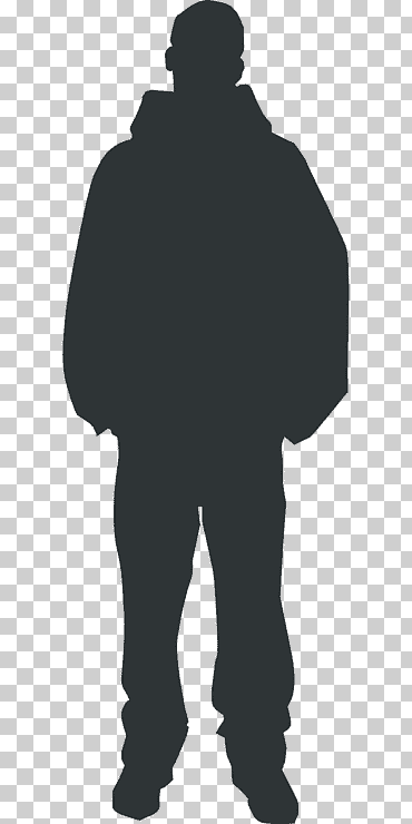 hombre con sudadera con capucha ilustración, silueta persona, caballero, ángulo, animales, fotografía png