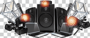 Altavoces multimedia en negro y gris con ilustración de luz de discoteca, iluminación de escenario, iluminación de escenario, altavoces de computadora, luz, electrónica, escenario, tienda png